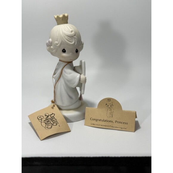 Precious Moments Figurine Congratulations Princess Girl Graduation Robe Vtg - Picture 1 of 5